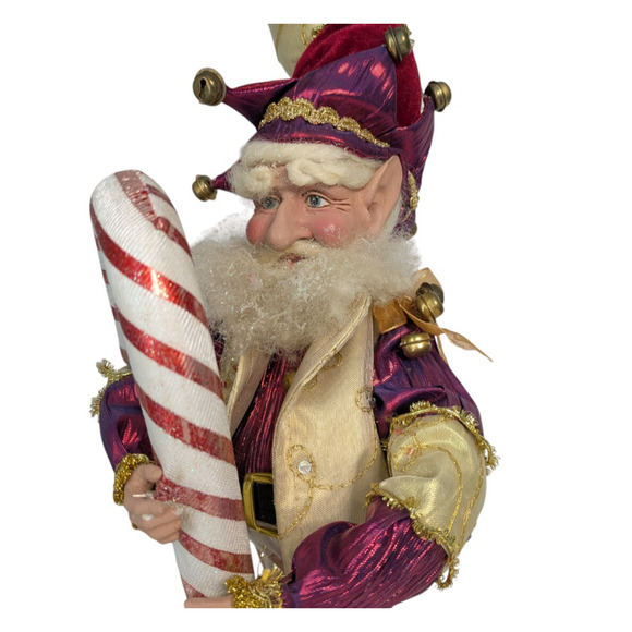 Vintage Mark Roberts Candy Cane Elf on Stand Christmas Xmas Large 17" H Elves - Picture 2 of 14
